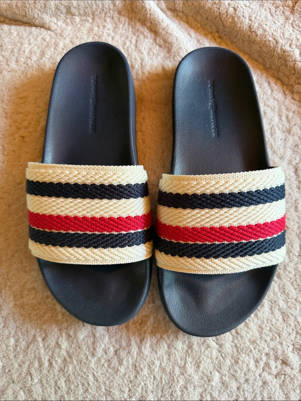 Tommy Hilfiger Slide Sandals in Red, white and Blue